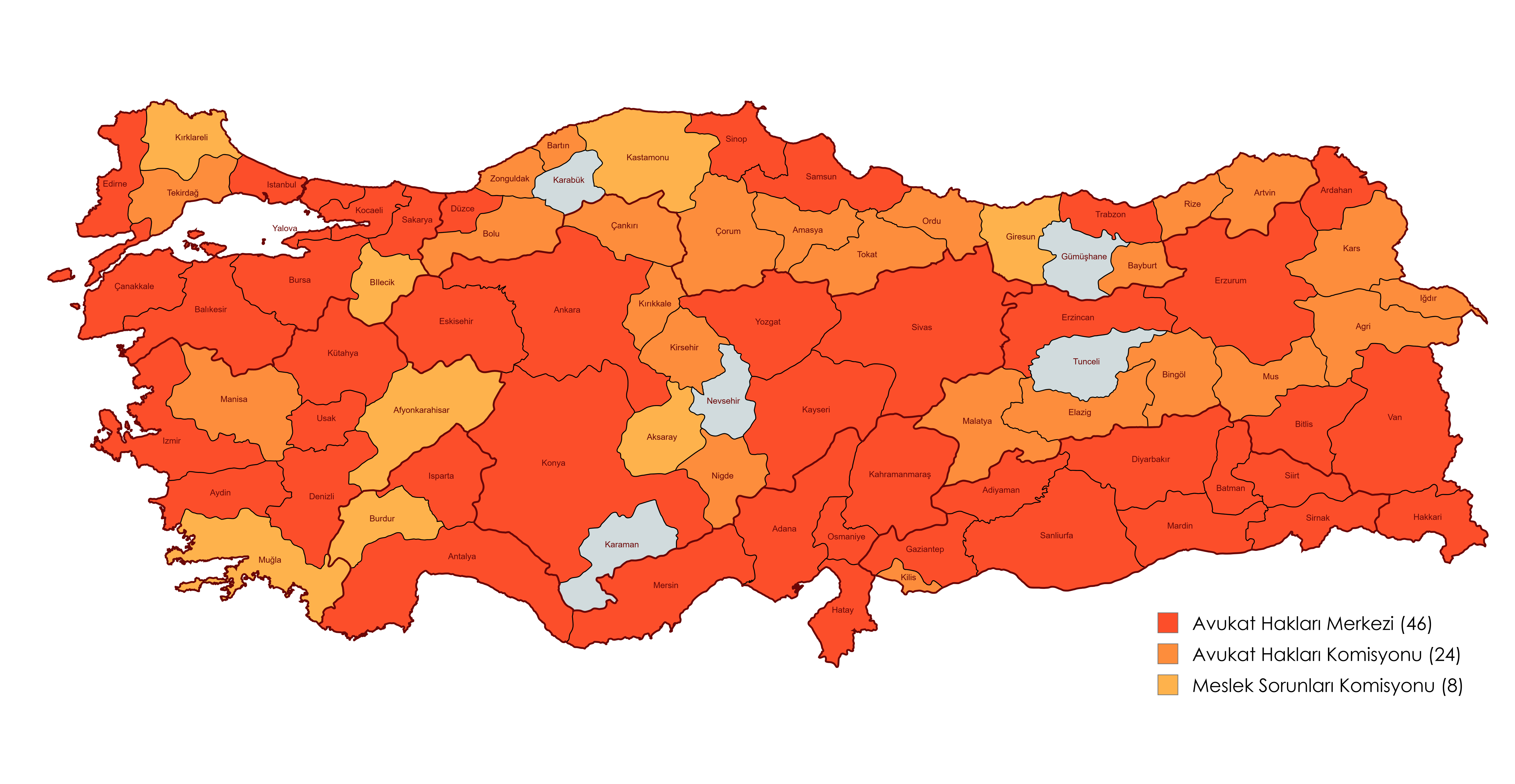 Avukat Hakları Merkezi Harita